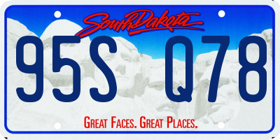SD license plate 95SQ78