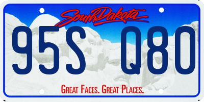 SD license plate 95SQ80