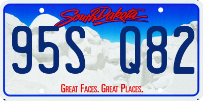 SD license plate 95SQ82