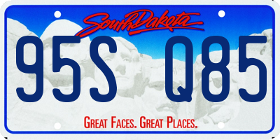 SD license plate 95SQ85