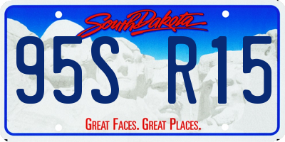 SD license plate 95SR15