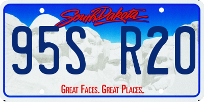 SD license plate 95SR20