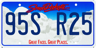 SD license plate 95SR25