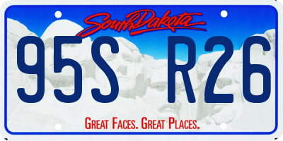 SD license plate 95SR26