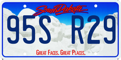 SD license plate 95SR29