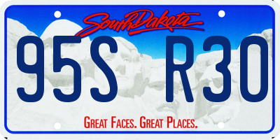SD license plate 95SR30