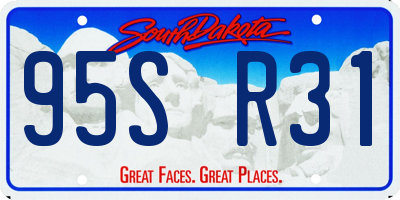 SD license plate 95SR31