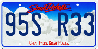 SD license plate 95SR33