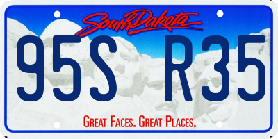 SD license plate 95SR35