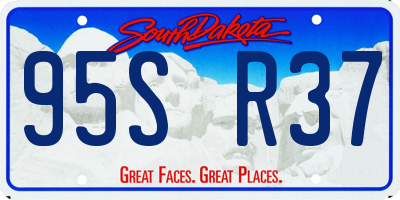 SD license plate 95SR37