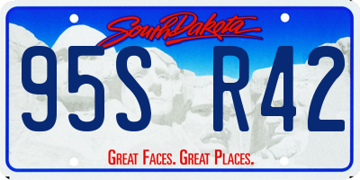 SD license plate 95SR42