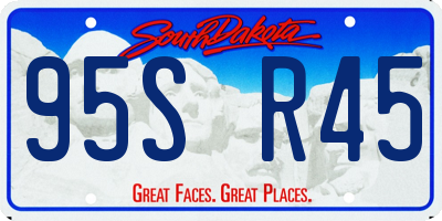 SD license plate 95SR45