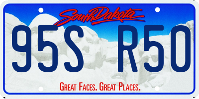 SD license plate 95SR50