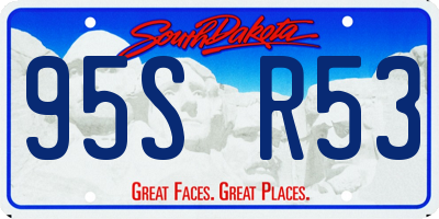SD license plate 95SR53