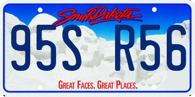 SD license plate 95SR56