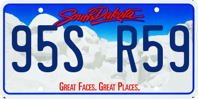 SD license plate 95SR59