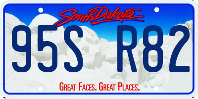 SD license plate 95SR82