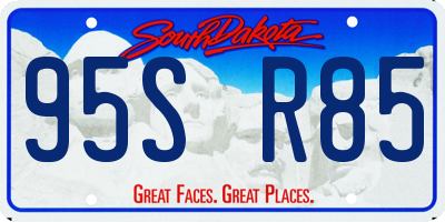 SD license plate 95SR85