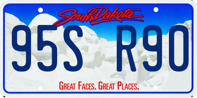 SD license plate 95SR90
