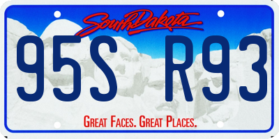 SD license plate 95SR93