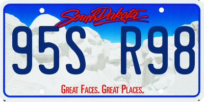 SD license plate 95SR98