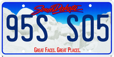 SD license plate 95SS05