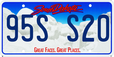 SD license plate 95SS20
