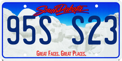 SD license plate 95SS23