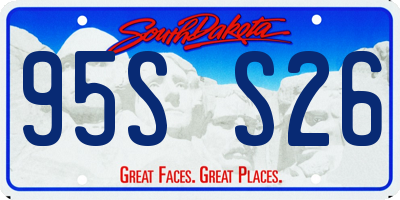 SD license plate 95SS26