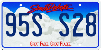 SD license plate 95SS28