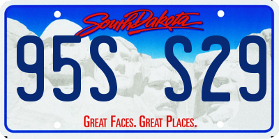 SD license plate 95SS29