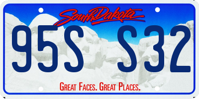 SD license plate 95SS32