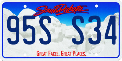 SD license plate 95SS34