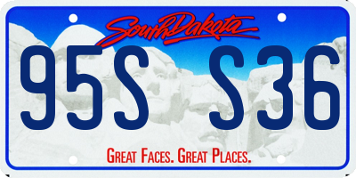 SD license plate 95SS36