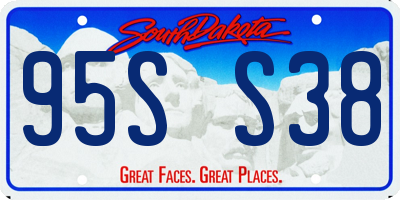 SD license plate 95SS38