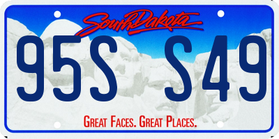 SD license plate 95SS49