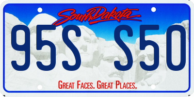 SD license plate 95SS50