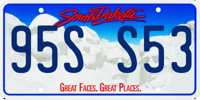 SD license plate 95SS53