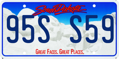 SD license plate 95SS59