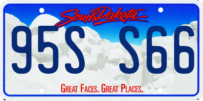 SD license plate 95SS66