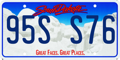 SD license plate 95SS76