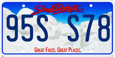 SD license plate 95SS78