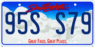 SD license plate 95SS79