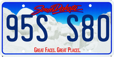 SD license plate 95SS80