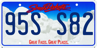 SD license plate 95SS82