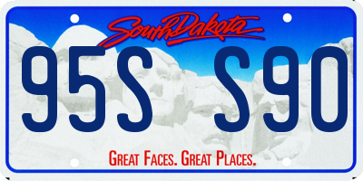 SD license plate 95SS90