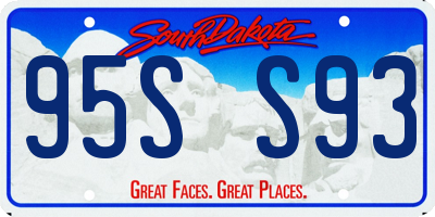 SD license plate 95SS93