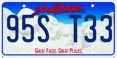 SD license plate 95ST33
