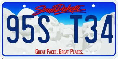 SD license plate 95ST34