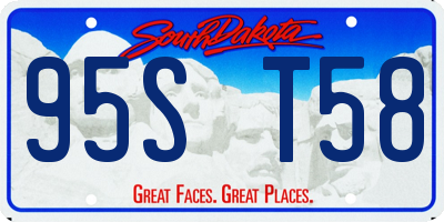 SD license plate 95ST58